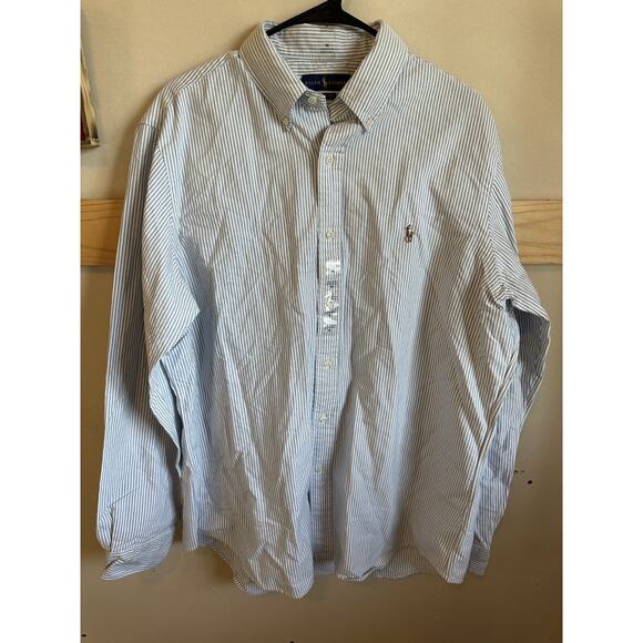 Ralph Lauren Other - NWT Ralph Lauren Oxford Blue/white Classic Button Down Polo Long Sleeve $98 XL